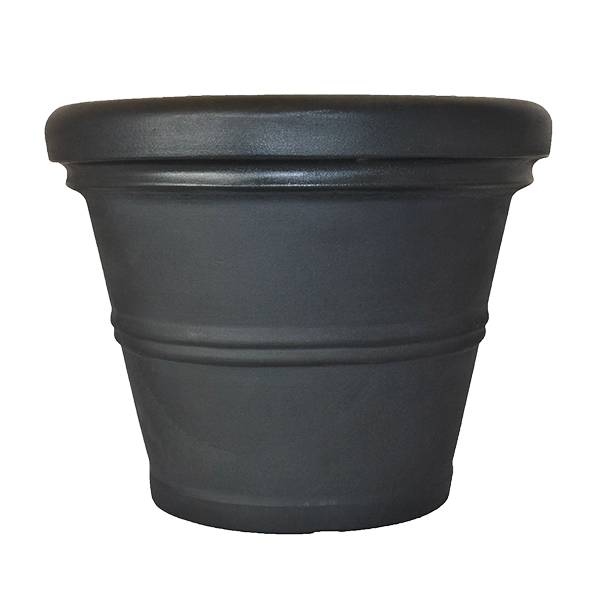 13.5 Inch Rolled Rim Planter Slate - 1 per case - Decorative Planters